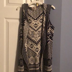 Blue and tan hooded camisole never worn.Size small